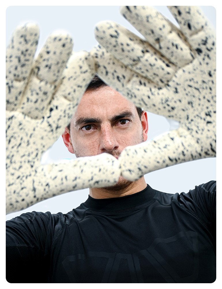 Guantes Uhlsport FM Cybertec Supergrip+ HN White/Cyber Blue/Black | Uhlsport Peru