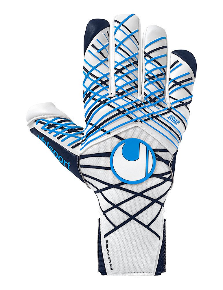 Guantes Uhlsport Absolutgrip Tight Hn White/Black/Fluo Blue | Uhlsport Peru