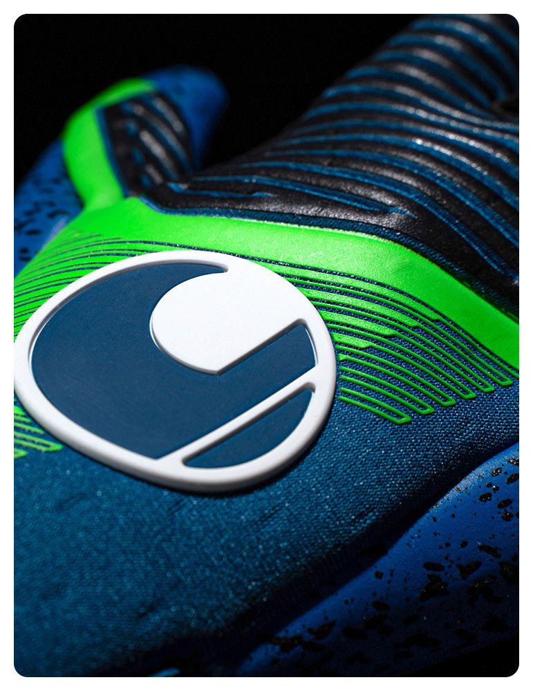 Guantes Uhlsport Aquagrip HN Pacific Blue/Fluo Green/White