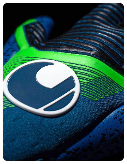 Guantes Uhlsport Aquagrip HN Pacific Blue/Fluo Green/White