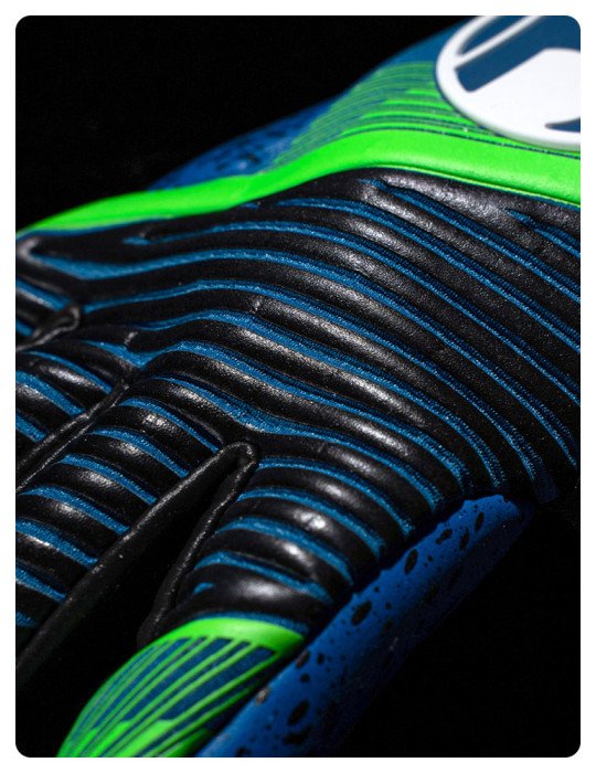 Guantes Uhlsport Aquagrip HN Pacific Blue/Fluo Green/White