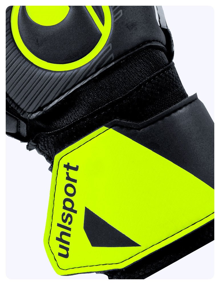 Guantes Uhlsport Soft Flex Frame Jr. Carbon Black / Fluo Yellow